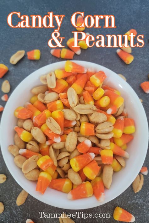 Easy Candy Corn and Peanuts Snack Mix is the perfect sweet and salty snack or treat. Perfect for Fall parties, Halloween Parties and potlucks! Candy Corn Peanuts Recipe, Dry Roasted Peanuts And Candy Corn, Candy Corn Peanut Snack, Candy Corn And Peanuts Gift, Peanuts And Candy Corn Recipe, Candy Corn Trail Mix Fall Snacks, Candy Corn And Peanuts Recipe, Candy Corn Snack Mix Recipes, Candy Corn Mix Fall Snacks