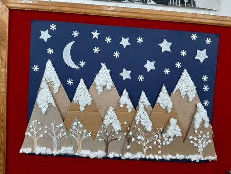 Winter Mural, Winter Classroom Activities, Mountain Crafts, Christmas Art Projects, Winter Projects, Winter Art Projects, Preschool Christmas Crafts, Atv Riding, Winter Crafts For Kids