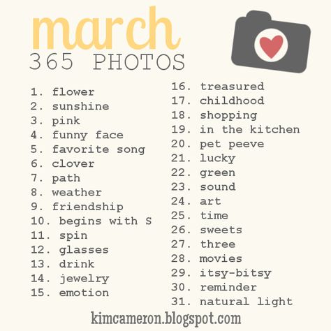 365 Photo Challenge, 365 Day Challenge, 365 Challenge, Photo A Day Challenge, Art Journal Prompts, Photo Prompts, Monthly Photos, Photo Club, Photography Challenge