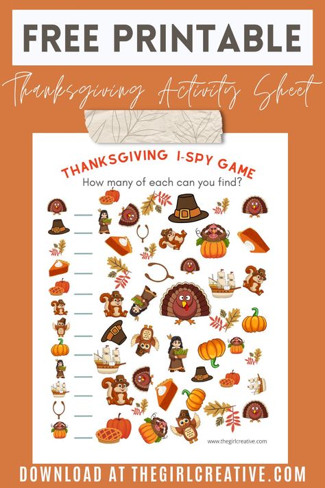 thanksgiving i-spy game I Spy Thanksgiving, Thanksgiving I Spy, Thanksgiving School, I Spy Games, Good Game, Thanksgiving Printables, Thanksgiving Activities, Kids Learning Activities, I Spy