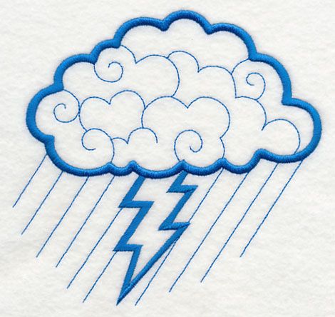 Doodle Cloud and Lightning design (M2855) from www.Emblibrary.com Cloud And Lightning Drawing, Lightning Bolt Tattoo, Summer Journal, Wallpaper Aesthetics, Bag Embroidery, Cloud Tattoo, Doodle Ideas, Embroidered Quilts, Cloud Drawing