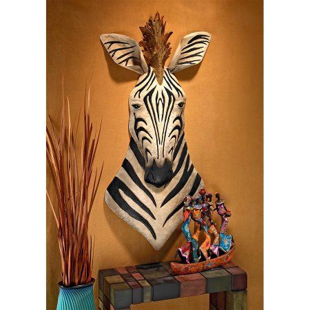 Zebra Head, Ivory Palette, Elephant Wall Decor, African Inspired Decor, Zebra Wall, Safari Decorations, African Home Decor, Wooden Elephant, Animal Wall Decor