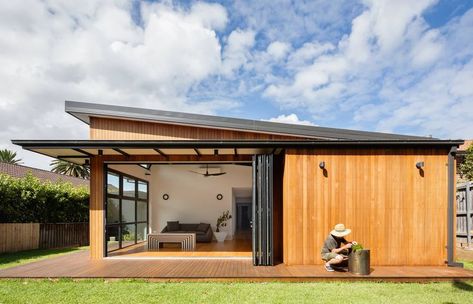 Inspired by Japanese design principles, Japan House is a finely crafted pavilion addition to a 1920s Californian Bungalow on Sydney’s lower north shore – a refined structure that skilfully entwines natural materials, light and landscape. #architecture #architect #amazingarchitecture #design #interiordesign #interiordesigner #decor #homedecor #home #house #luxury #diy #travel #amazing #photography #realestate #casa #arquitecto #arquitectura #decoration #australia #japanesegarden #pond #kitchen Japanese Home Design Floor Plans, Japanese House Interior Design, Japanese House Interior, Shoji Screen Doors, Modern Japanese Homes, Design Floor Plans, Modern Japanese House, Californian Bungalow, Japanese House Design