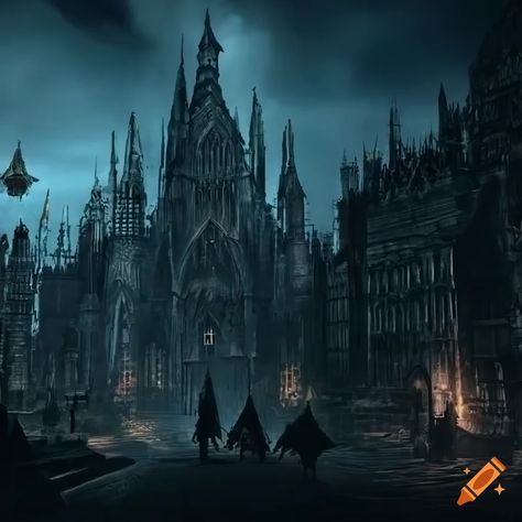 Image of a gothic city with a dark fantasy aesthetic on Craiyon Gothic Fantasy City, Dark Fantasy Aesthetic, Gothic City, City Dark, Unique Images, Fantasy City, Fantasy Aesthetic, Unique Image, Dark Fantasy