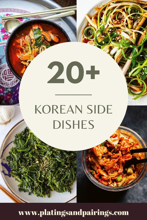 Korean Vegetable Dishes, Best Asian Side Dishes, Korean Cabbage Side Dish, Korean Radish Side Dish, Korean Fish Cake Side Dish, Korean Side Dishes Vegetables, Gourmet Korean Food, Korean Beef Sides, Sides For Korean Short Ribs