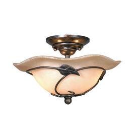 Cascadia Vine 12-In W Oil Shale Opaque Semi-Flush Mount Light Lk38812ol