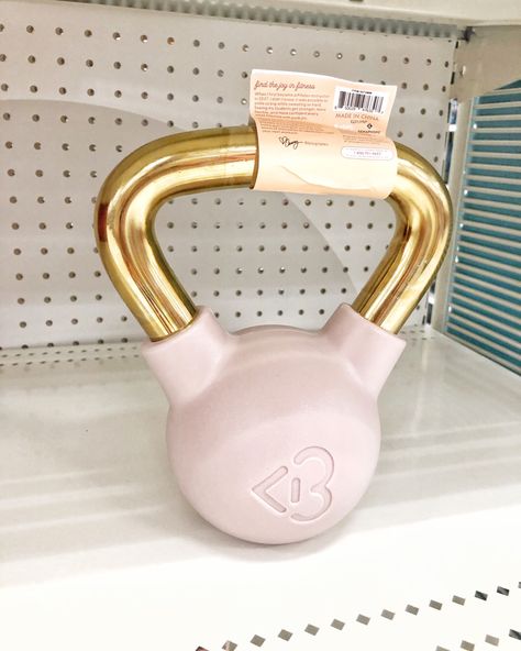 Select workout gear is 20% off at Target right now! 🙌🏼 I LOVE the Blogilates line they have— it’s all so cute! Spotted this 15 lb kettlebell in stores the other day! Perfect time to grab some gear to accomplish your fitness goals this year. 💪🏼 #Target #TargetStyle #TargetFinds #TargetTrends #fitness #workout #exercise #fitnessgear #weights #dumbbell #weightrack #exercisebands #exerciseequipment #fitnessgift #blogilates #yoga #yogamat #waterbottle #jumprope #sale #newyear #giftsforher #girlgi Cute Gym Equipment, Cute Workout Equipment, Cute Dumbbells, Aesthetic Weights, Weights Aesthetic, Pink Weights, Workout Wishlist, Cute Spiral Notebooks, Fitness Vision Board