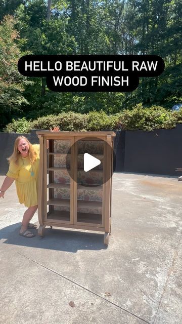 Tonya Cassidy on Instagram: "Beautiful Raw Wood Finish in 4 steps 
Here’s how: 
Tiger oak cabinet is no longer orange! 
The client brought this beautiful Tiger oak cabinet that she had inherited from her grandmother! One piece of glass was broken, another piece was too short and the oak had developed a very orange tone over the years! I thought a more calming driftwood look would be great for this piece! 
So I removed the glass and the doors and the shelf brackets and got to work! 
1. I sanded everything down, both sides of each shelf, the top, the ceiling, all the interior and exterior with 80, 120 and 220 grits! 
2. Then I gave everything a coat of tan wash— with just some tan paint I had lying around— 1 part paint to 10 parts water, stirred it well and applied with a foam brush and wipi Tan Wash, Varathane Wood Stain, Raw Wood Furniture, Tan Paint, Driftwood Fish, Beautiful Tiger, Oak Cabinet, Orange Tone, Tiger Oak