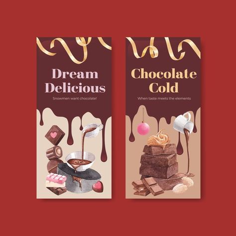 Chocolate Flyer Design, Chocolate Graphic Design, Cake Brochure, Design For Brochure, Chocolate Poster, Chocolate Bar Design, Colorful Birthday Cake, Store Flyers, Chocolate Packaging Design