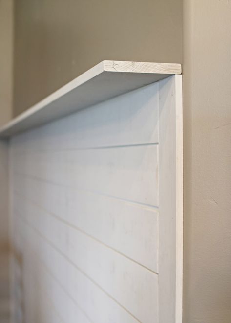 Shiplap Corners, Entryway Shiplap Wall, Entryway Shiplap, Build An Entryway, Diy Vertical Shiplap, Shiplap Hallway, Small Entryway Decor, Mudd Room, Shiplap Entryway