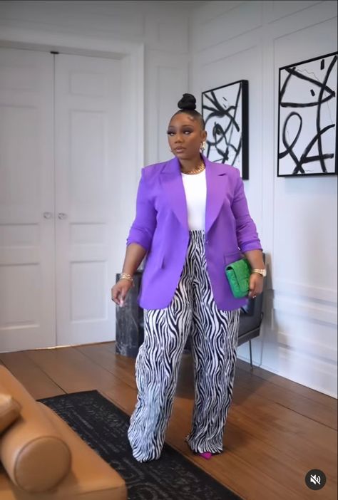 Women Blue Blazer Outfit, Summer Pants Suits For Women, Color Blazer Outfits For Women, Classy Outfits Black Women Plus Size, Spring Plus Size Outfits 2023 Work, Business Casual Outfits For Black Women Plus Size, Color Block Outfits Black Women, Plus Size Outfits Spring 2023, Plus Size Chic Outfits Classy Summer