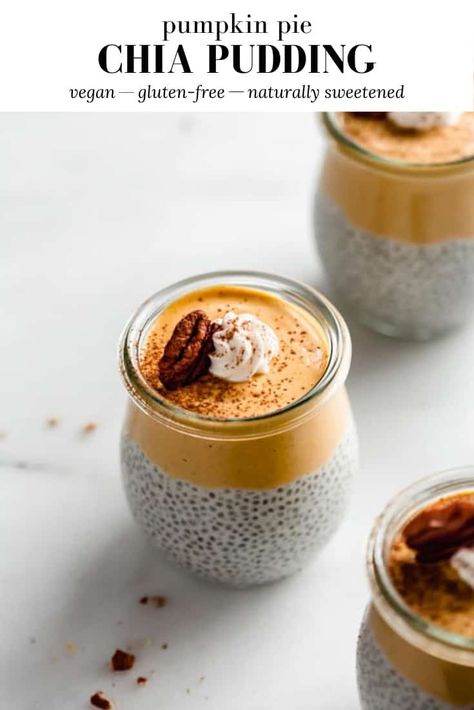 Pumpkin Pie Chia Pudding, Chia Recipes, Chia Pudding Recipe, Dairy Free Pumpkin, Pumpkin Mousse, Pumpkin Pie Mix, Vegan Pumpkin Pie, Chia Seed Recipes, Seed Recipes