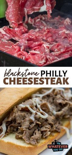 Outdoor Griddle Recipes, Griddle Cooking Recipes, Hibachi Recipes, Cheesesteak Sandwich, Philly Cheesesteaks, Philly Cheese Steak Recipe, Outdoor Cooking Recipes, Cheesesteak Recipe, Cooking Stone