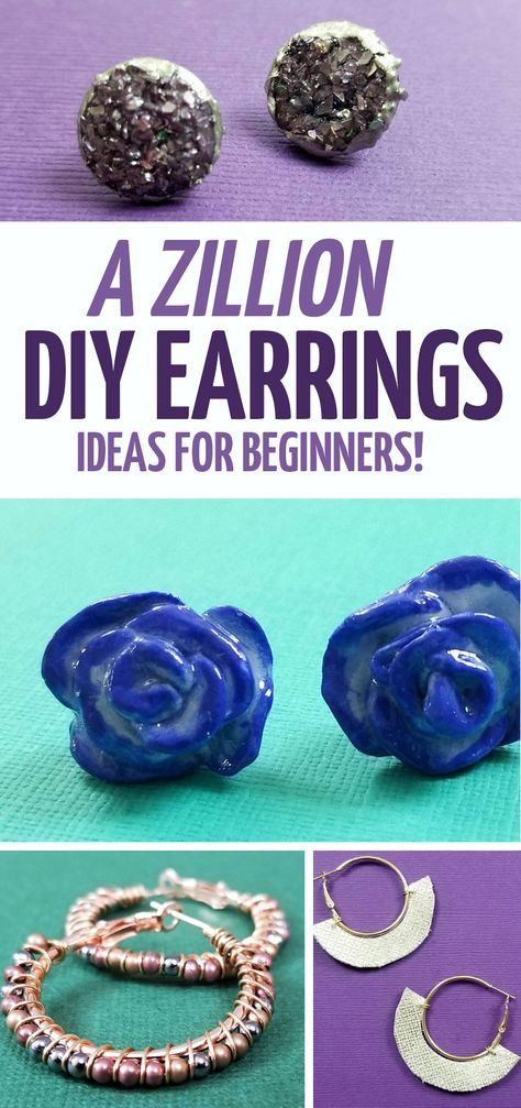 How To Make Boho Earrings, Earring Diy Handmade, Trendy Diy Jewelry Earrings, Wire Earrings Handmade Unique, How To Make Bead Earrings, Simple Clay Earrings Diy, Diy Earrings Easy Simple, Diy Earring Inspiration, Handmade Earrings Ideas Unique