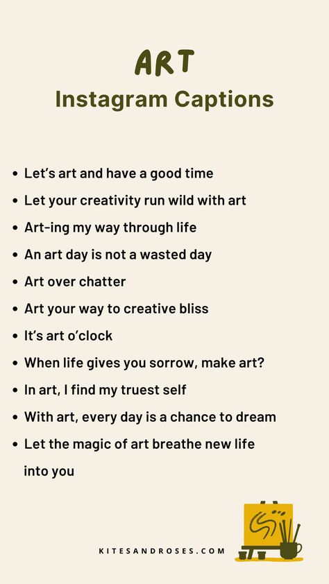 Looking for art captions? Here are the quotes and sayings that celebrate the power of imagination. Aesthetic Art With Quotes, Art Related Captions, Caption On Art Work, Calligraphy Captions For Instagram, Art Is Quotes, Art Date Caption, Art Ig Captions, Insta Caption For Artwork, Aesthetic Quotes For Artist