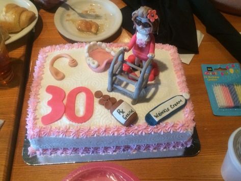 Birthday Cake Funny Happy 30th Birthday Cutest Cake Ever Old Lady Cake Funny Cake Old Lady Cake, 30th Birthday Cake For Her, Dirty Thirty Cake, Funny 50th Birthday Cakes, 30th Birthday Cake For Women, Birthday Cake Funny, Over The Hill Cakes, Creative Sweets, Lady Cake