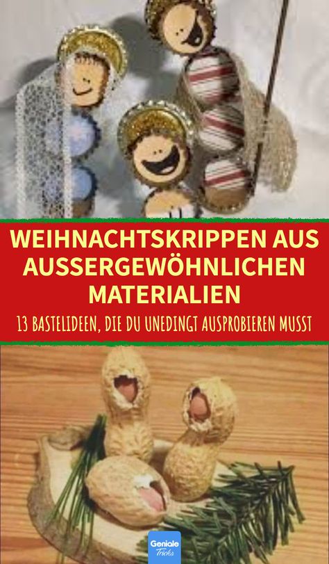 13 Beispiele für simple, aber hübsche Krippen 13 Weihnachtskrippen aus außergewöhnlichen Materialien Bald beginnt die Weihnachtszeit und es ist höchste Zeit für ein paar neue Bastelideen. Der Artikel zeigt dir 13 Weihnachtskrippen aus außergewöhnlichen Materialien, die du dir nicht entgehen lassen solltest. Advent, Novelty Christmas, Baseball Cards, Christmas Ornaments, Holiday Decor, Christmas, Quick Saves