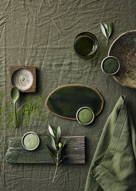 Colour crush: accessorise with olive | Temple & Webster blog Olive Green Moodboard, Moodboard Olive Green, Olive Color Aesthetic, Empress Crown, Ethereal Green, Massage Room Design, Green Inspo, Colour Crush, Materials Board Interior Design