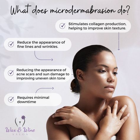 Microdermabrasion is a non-invasive cosmetic procedure that exfoliates the skin, removing the outer layer of dead skin cells. ✨ It uses a diamond-tipped wand or fine crystals to gently abrade the skin, stimulating collagen production and improving skin texture. This process can reduce the appearance of fine lines and wrinkles, as well as acne scars and ☀️sun damage, leading to a more even skin tone. 😊 One of the benefits of microdermabrasion is that it requires minimal downtime, making it a... Benefits Of Microdermabrasion, Microdermabrasion Benefits, Face Texture, Wedding Skincare, Teen Skincare, Toxic Skincare, Facial Peel, Winter Skin Care, Summer Skincare