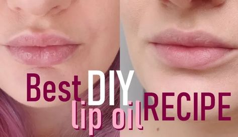 Best DIY Lip Oil Recipe - HubPages Diy Lip Oil Recipe, Lip Oil Recipe, Diy Lip Oil, Skin Tightening Oils, Oil Tutorial, Lip Lightening, Exfoliating Lip Scrub, Old Makeup, Lip Serum