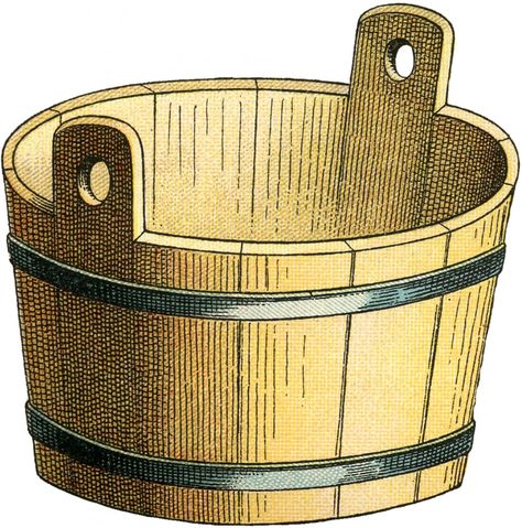 Old Wooden Bucket ~  This is from a circa 1880 German Print with various kitchen tools and accessories on it. This is a sturdy looking wooden bucket, possibly made of Oak, with metal rims. It looks like it would have been quite a heavy thing to lug around!  I think it would make some fun Wall Decor for a Laundry Room!   Download @: http://thegraphicsfairy.com/old-wooden-bucket-image/?utm_source=feedburner&utm_medium=email&utm_campaign=Feed%3A+blogspot%2FzQGfm+%28*The+Graphics+Fairy*%29 Laundry Clipart, Bucket Image, Hydrangea Clipart, Vintage Hydrangea, Laundry Lines, Kitchen Printables, Wooden Bucket, Line Images, Fairy Images