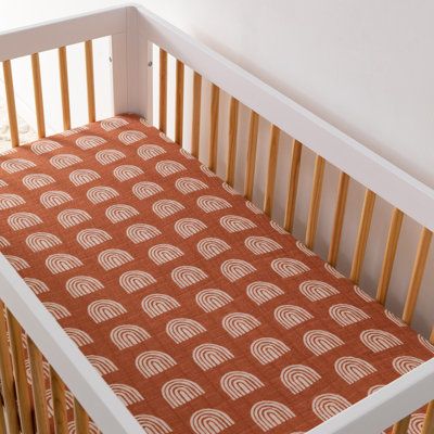 Our crib sheets are consciously crafted from breathable and soft muslin cotton to ensure your baby has the perfect sleeping environment. babyletto Rainbow Muslin Crib Sheet - GLOBAL in Brown | Size 52.0 H x 28.0 W x 8.7 D in | Perigold Babyletto Crib, Grey Sheets, Mini Crib Sheets, Crib Toddler Bed, Kids Bookcase, Mini Crib, Project Nursery, Crib Mattress, Bookcase Storage