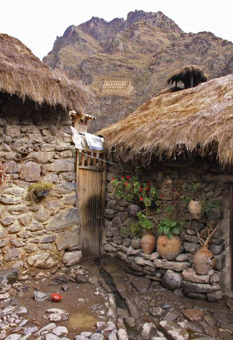 Peru Houses in the Sacred Valley Machu Picchu, Peru.  #peru #machupicchu #photograllery #travelphotosperu #ancientruins #terraces #llamas #incatrail #lostcity Peru House, Peru Mountains, Machu Picchu Peru, Inca Trails, Sacred Valley, Monster Design, Lost City, Ancient Ruins, Machu Picchu