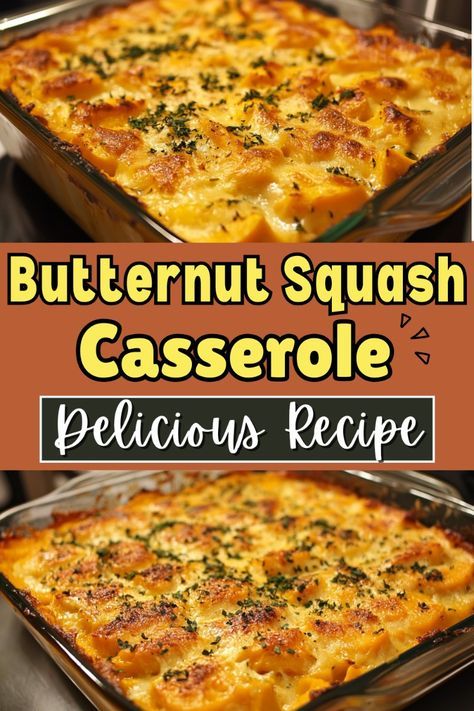 If you're looking for the perfect fall side dish, our butternut squash casserole recipe is what you need! Combining creamy roasted squash with a hint of cinnamon and a crunchy pecan topping it's a must-try for anyone looking to add a little seasonal flavor to their meal, whether for Thanksgiving or a cozy weeknight dinner. Try this butternut squash casserole recipe for a delicious and easy-to-make dish. Butternut Squash And Sweet Potato Casserole, Hamburger And Butternut Squash Recipes, Easy Stuffed Butternut Squash Recipes, Savory Butternut Squash Casserole, Butternut Squash Frozen Recipes, Butternut Squash Casserole Recipes Easy, Roasted Butternut Squash Casserole, Make Ahead Squash Casserole, Pan Fried Butternut Squash