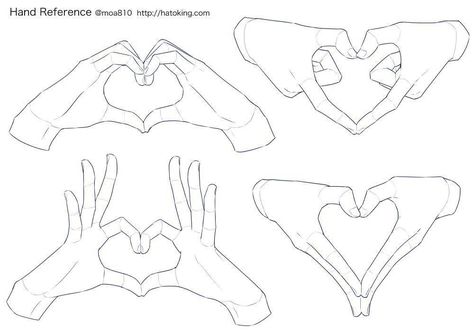 Hand Refs, Hand Drawing Reference, Stickers Kawaii, Heart Hands Drawing, Heart Drawing, Hand Sketch, Anime Drawings Tutorials, Hand Art, Anime Poses Reference