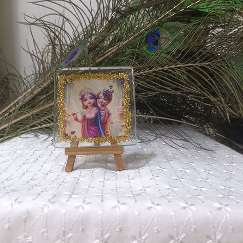 Radha Krishna Resin Artwork ♥️ Krishna Resin Art, Resin Artwork, Photo Size, Radha Krishna, Resin Art, Krishna, Drawings, Frame, Quick Saves