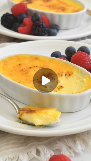 Manuela Mazzocco on Instagram: "💥BOOM💥 Here is my super easy recipe for this elegant, rich and indulgent crème brûlée 😍 This is the perfect dessert to woe your special someone at the end of a romantic dinner.... Valentine's Day is right around the corner people, you better get ready ❤️🤣 INGREDIENTS 1 cup (235 ml) heavy whipping cream 2 large egg yolks 1/4 cup (50 gr) granulated sugar, plus about 1 tablespoon to sprinkle on top 1/2 teaspoon vanilla extract (or 1 vanilla bean, splitl leghtwise) Read more: https://www.cookingwithmanuela.com/2022/01/simple-recipe-to-make-best-creme-brulee.html . #cremebrulee #dessert #baking #yummy #love #valentinesday #easyrecipe #weekendbaking #recipe #glutenfree #howto #reels #reelsinstagram" Cream Brulee Recipe, Cream Brulee, Brulee Recipe, Egg Yolks, Whipping Cream, Super Easy Recipes, Romantic Dinner, Heavy Whipping Cream, Romantic Dinners