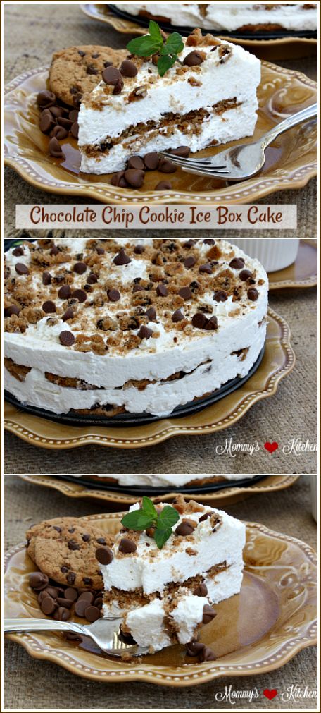 Nutella Chocolate Chip Cookie Ice Box Cake, Cookie Icebox Cake, Cooking Deserts, Nobake Dessert, Refrigerated Desserts, Icebox Cakes, Ice Box Cake, Icebox Desserts, Texas Kitchen