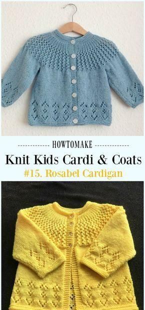 Baby Knitting Patterns Rosabel Cardigan Free Knitting Pattern – #Knit Kids #Cardiga… Baby Cardigan Knitting Pattern Free, Baby Cardigan Pattern, Knitting Patterns Free Sweater, Baby Sweater Patterns, Kids Cardigans, Baby Sweater Knitting Pattern, Knit Baby Sweaters, Baby Cardigan Knitting Pattern, Baby Knitting Patterns Free