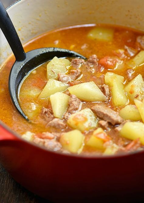 Hearty and tasty Picadillo soup with tender diced beef and chayote. Easy to make with simple ingredients, its the perfect weeknight dinner! Soup Recipes Filipino, Picadillo Soup Recipe, Filipino Recipes Soup, Chayote Recipes Filipino, Filipino Soup Recipes Philippines, Lauya Recipe Filipino Food, Lutong Bahay Filipino Food, Filipino Picadillo Recipe, Picadillo Recipe Filipino