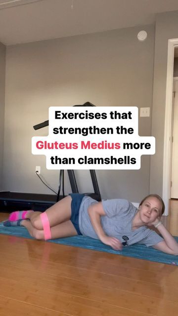 Banded Clamshell Exercise, Clamshells Workout, Gluteus Medius Workout, Gluteus Medius Exercises, Medius Workout, Clamshell Exercise, Gluteus Medius, Physical Therapist, Drop In