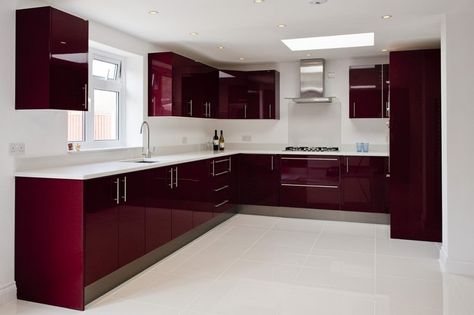 Quartz Worktops Natural Quartz Facts Kitchen Worktop Suppliers Burgundy And White Kitchen, Hiasan Dalaman Dapur, Dapur Moden, Kitchen Ceiling Design, Desain Pantry, Kitchen Design Color, Kitchen Modular, Kitchen Cupboard Designs, Kabinet Dapur