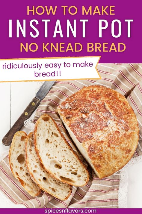 This Instant Pot No Knead Bread is one of first bread recipe that I had proofed in the Instant Pot. Instant Pot Breads are amazingly flavourful and absolutely cuts down your time to half. This No Knead Bread recipe is ridiculously easy to make, the flavour combination is to die for, a must try recipe. Can You Bake Bread In An Instant Pot, Gluten Free Instapot Bread, Bake Bread In Instant Pot, Homemade Bread Instant Pot, Instapot Bread Recipe Easy, Instant Pot Bread Recipes Easy, Instant Pot Gluten Free Bread, Instant Bread Recipes, Insta Pot Bread