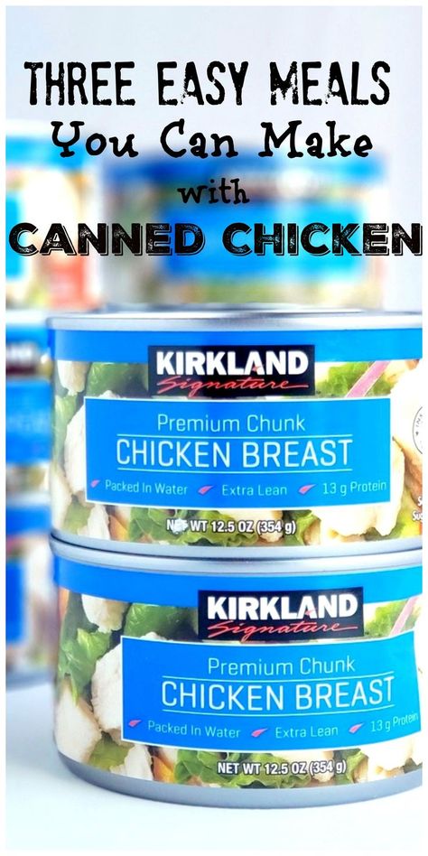 Lunch Ideas With Canned Chicken, Recipes For Canned Chicken Easy, Canned Chicken And Pasta Recipes, Ww Canned Chicken Recipes, Canned Chicken Dinner Ideas, Canned Chicken Ideas, Easy Canned Chicken Recipes Dinner Ideas, Chicken Can Recipes, Recipes With Canned Chicken Breast