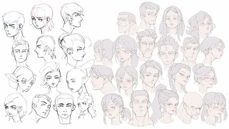 Just face practice provided by Marc Brunet. Check out his youtube channel for more tutos. Marc Brunet, Marc Burnett Art, Marc Brunet Face, Male Face Guidelines, Marc Brunet Anatomy, Face Layout Drawing Sketch, Cartoon Facial Features, Simple Face, Lips Drawing