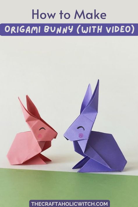 Transform a simple sheet of paper into a cute origami bunny masterpiece! Learn two different techniques that cater to all skill levels. Get ready to fold, create, and enjoy the art of paper crafting!| origami bunny tutorial, rabbit origami instructions, step-by-step origami guide, easy paper folding techniques, DIY bunny crafts, creative paper art projects, beginner origami techniques | Diy Bunny Crafts, Beginner Origami, Easy Paper Folding, Bunny Origami, Origami Bunny, How To Do Origami, Origami Guide, Bunny Tutorial, Paper Folding Techniques