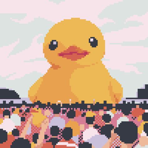 Rubber Duck Pixel Art, Duck Pic, Spotify Profiles, Duck Pictures, Drawing Application, Pixel Drawing, Conceptual Artist, Rubber Ducks, Rubber Duck