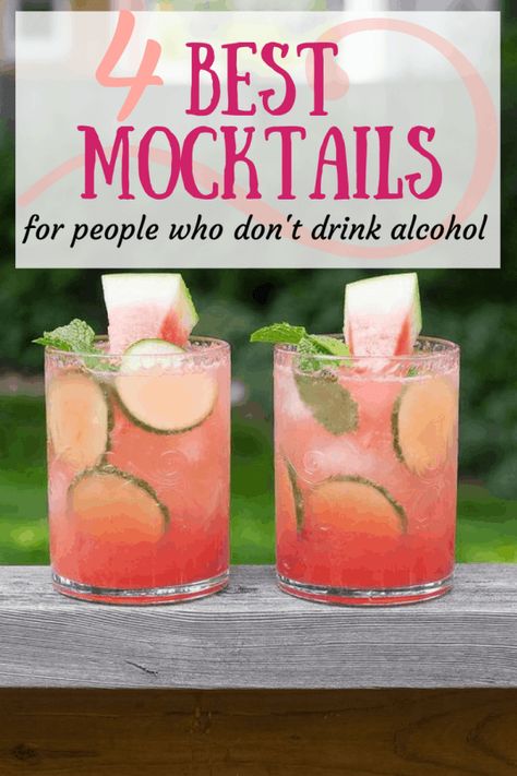 The Best Mocktails For People Who Don’t Drink Alcohol Mock Tale Recipes, Non Alcoholic Spritzer Drinks, Trader Joe’s Mocktails, Pretty Non Alcoholic Drinks, Cute Mocktails, Fun Drinks Nonalcoholic, Fancy Non Alcoholic Drinks, Non Alcoholic Drinks For Summer, Best Mocktails