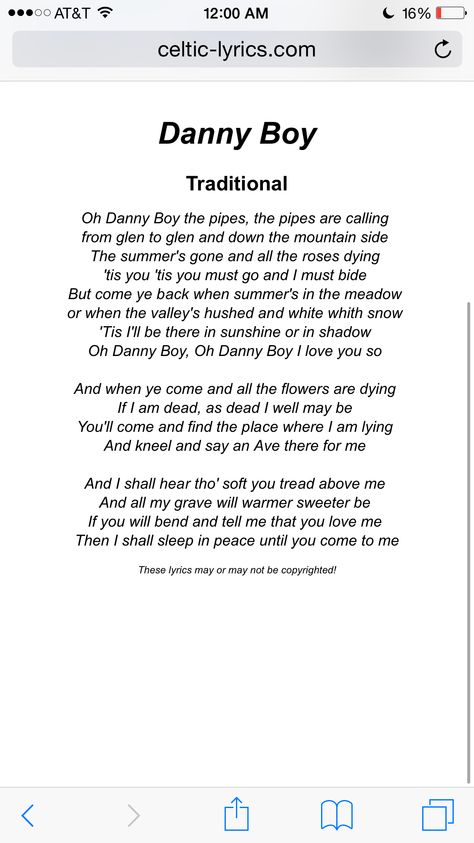 Oh Danny Boy Lyrics. Mom use to sing this to me as a lullaby. Danny Boy, Lullaby Lyrics, Lullaby Songs, Irish Songs, Hymn Sheet Music, Hymns Lyrics, Christian Song Lyrics, Song Words, Great Song Lyrics