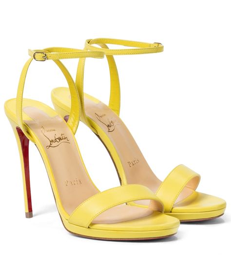 Loubi Queen, Christian Louboutin Iriza, Christian Louboutin Pigalle Follies, Tan Pumps, Heel Taps, Pointy Pumps, Christian Louboutin Kate, Christian Louboutin Pigalle, Yellow Sandals