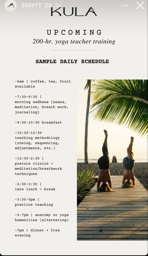 Home Schedule, Yoga Teaching, Teaching Methodology, Content Inspiration, Daily Schedule, Yoga Teacher Training, Teacher Training, Yoga Studio, Yoga Teacher