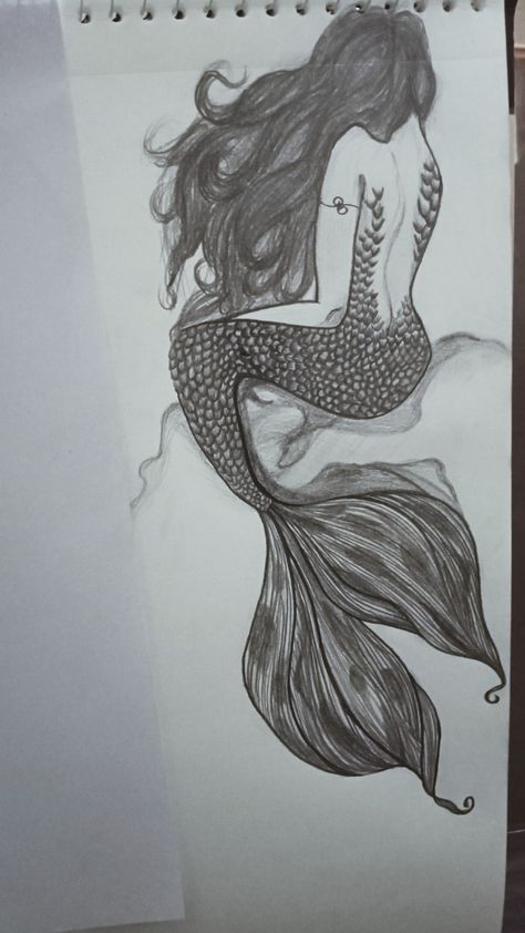 Learn how to sketch in simple way. #sketches #mermaid #beautifulsketch #sketchnormalpencil #bigginers #art #simplesketch Sketches Mermaid, Painting Mermaid, Sketch Beautiful, Mermaid Sketch, How To Sketch, Mermaid Drawings, Beautiful Sketches, Doodle Art Drawing, Beautiful Mermaids