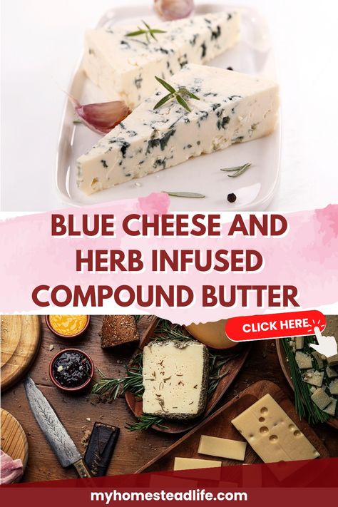 Blue Cheese Spread, Blue Cheese Compound Butter, Blue Cheese Butter, Butter Recipes Homemade, Compound Butter Recipe, Flavored Butter Recipes, Infused Butter, Compound Butter, Flavored Butter