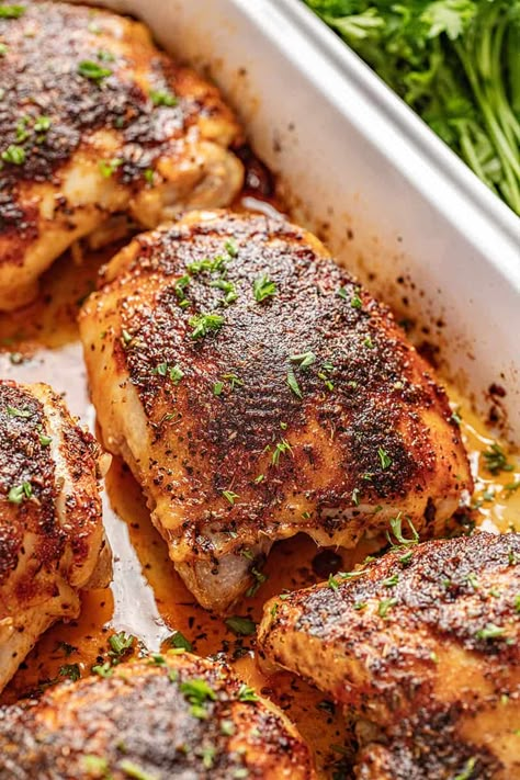 Chicken Thighs In Oven, Oven Roasted Chicken Thighs, Oven Baked Chicken Tenders, Crispy Baked Chicken Thighs, Oven Baked Chicken Thighs, Crispy Oven Baked Chicken, Chicken Breast Crockpot Recipes, Crispy Chicken Thighs, Oven Baked Chicken Breasts