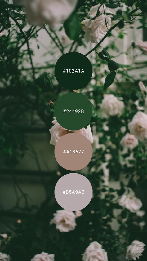 Dark Green And Blush Color Palette, Dark Green And Pink Interior, Dark Green Bedroom Palette, Dusty Pink Office Decor, Dark Green And Dusty Rose Bedroom, Masculine And Feminine Color Palette, Colour Palette With Dark Green, Pink Green Black Gold Color Palette, Dark Green Dusty Rose Wedding