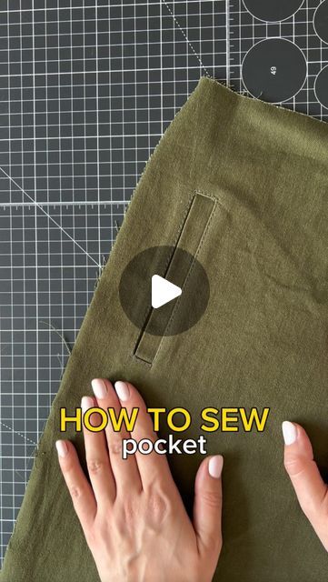 Julija Gobere on Instagram: "One of the most beautiful pockets - welt pocket🤩 This pocket technique loves accuracy, so the more markings you’ll make - the easier it will be to sew!😉🤗 

#sewingtutorial #howtosew #sewingproject" Adding A Pocket To Pants, How To Make Pockets Sewing, How To Sew Back Pockets On Pants, How To Make Pockets In Pants, Adding Pockets To Pants, Sewing Pockets Tutorial, How To Sew A Pocket, Hidden Pockets Clothing, Pockets Sewing Ideas